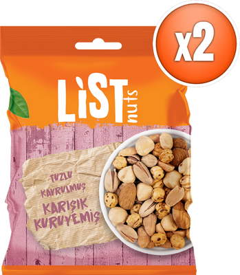 List Nuts Kavrulmuş Karışık Kuruyemiş 2 x 150 g