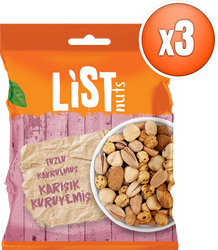 List Nuts Kavrulmuş Karışık Kuruyemiş 3 x 150 g - Thumbnail