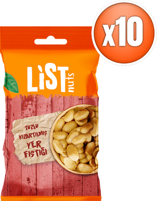 List Nuts Kızarmış Yer Fıstığı 10 x 40 g