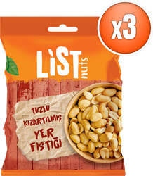 List Nuts Kızarmış Yer Fıstığı 3 x 150 g - Thumbnail