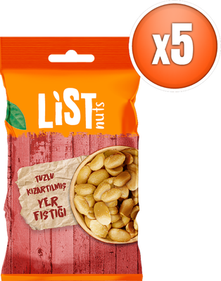 List Nuts Kızarmış Yer Fıstığı 5 x 40 g