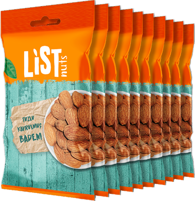 List Nuts Tuzlu Kavrulmuş Badem 10 x 40 g