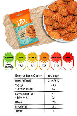 List Nuts Tuzlu Kavrulmuş Badem 5 x 40 g